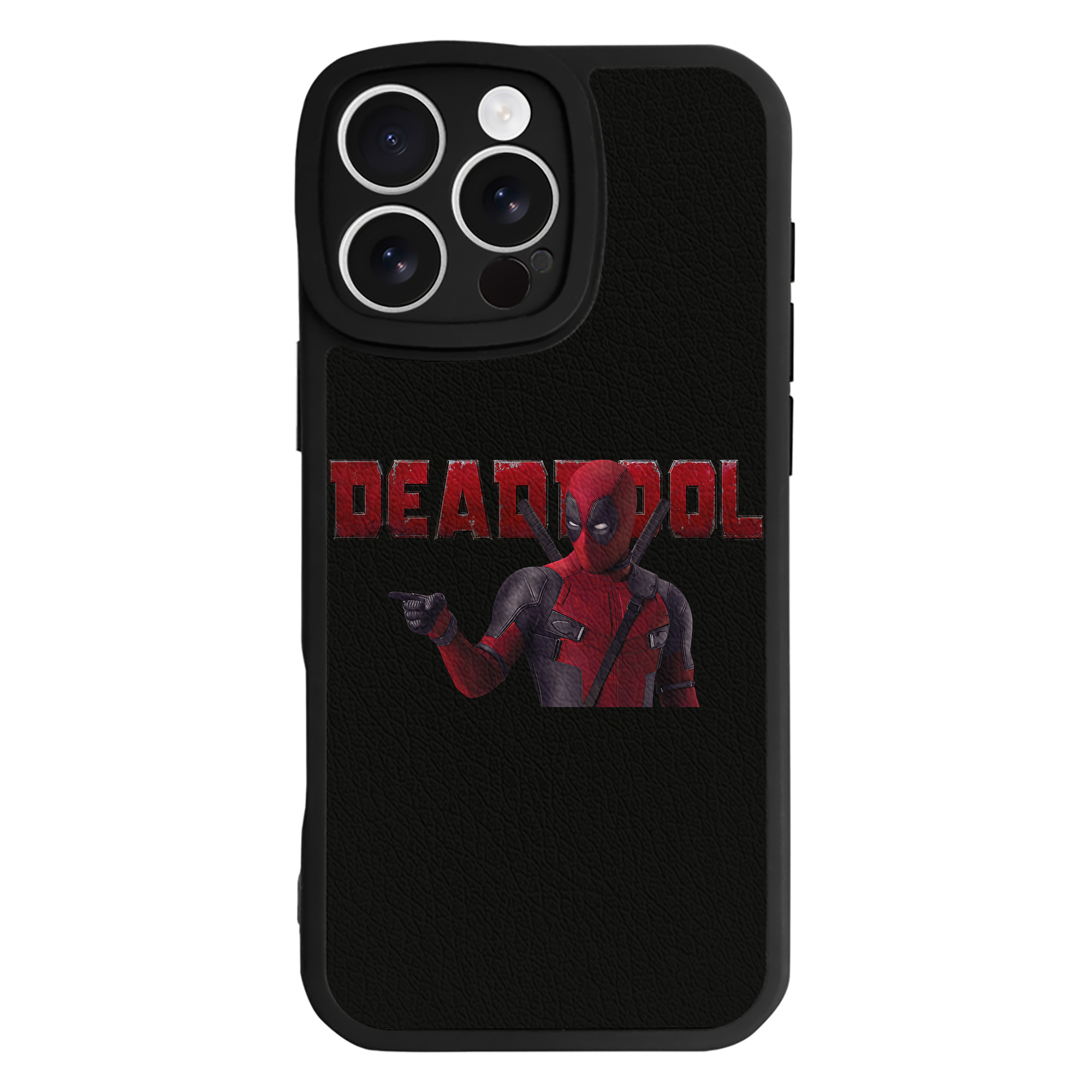 （画像用） Deadpool デッドプール 【iPhone 16シリーズ対応】シリコンスマホケース（レザー調） 材質：シリコン